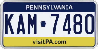 PA license plate KAM7480