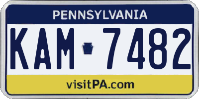 PA license plate KAM7482