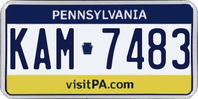 PA license plate KAM7483