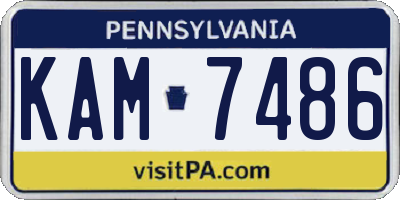 PA license plate KAM7486