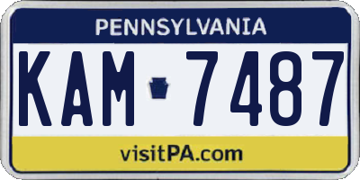 PA license plate KAM7487