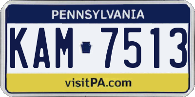PA license plate KAM7513