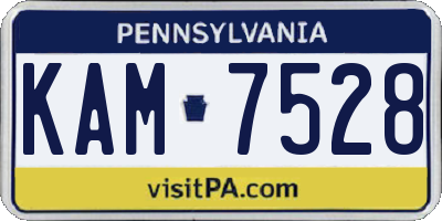 PA license plate KAM7528