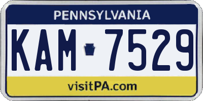 PA license plate KAM7529