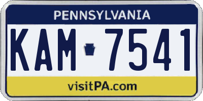 PA license plate KAM7541