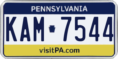 PA license plate KAM7544