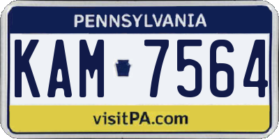 PA license plate KAM7564