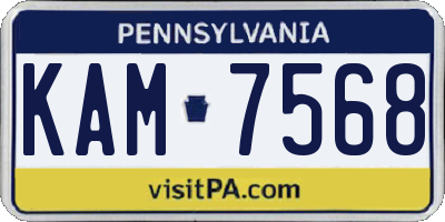 PA license plate KAM7568