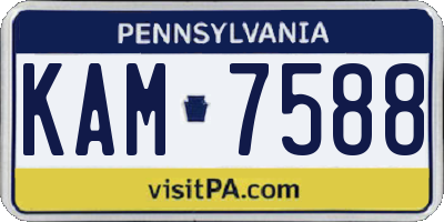 PA license plate KAM7588