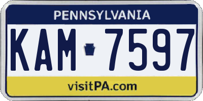 PA license plate KAM7597
