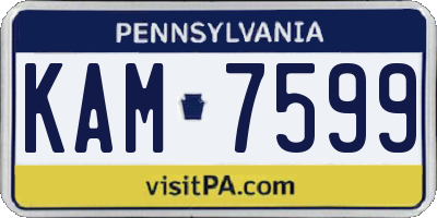 PA license plate KAM7599