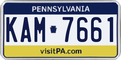 PA license plate KAM7661
