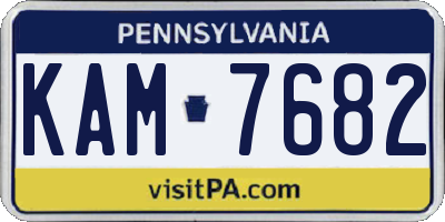 PA license plate KAM7682