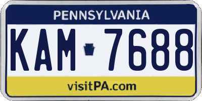 PA license plate KAM7688