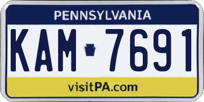 PA license plate KAM7691