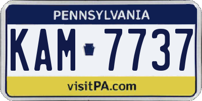 PA license plate KAM7737