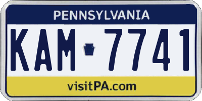 PA license plate KAM7741