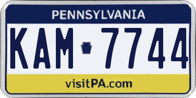PA license plate KAM7744