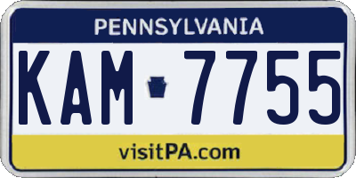 PA license plate KAM7755