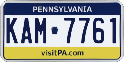 PA license plate KAM7761