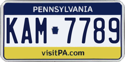PA license plate KAM7789