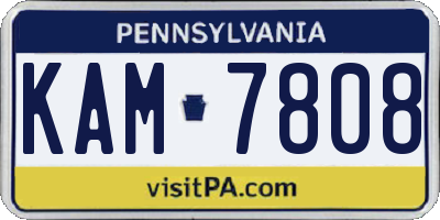 PA license plate KAM7808