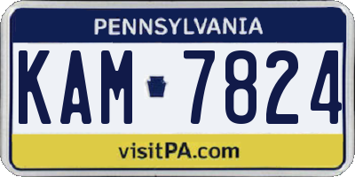PA license plate KAM7824