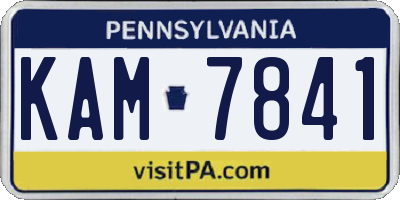 PA license plate KAM7841