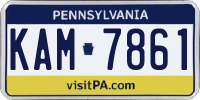PA license plate KAM7861