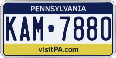 PA license plate KAM7880