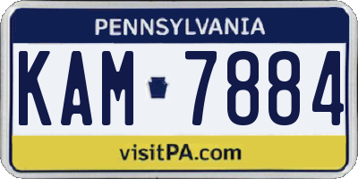 PA license plate KAM7884