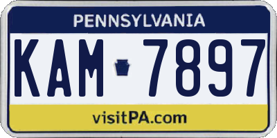 PA license plate KAM7897