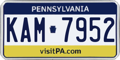 PA license plate KAM7952