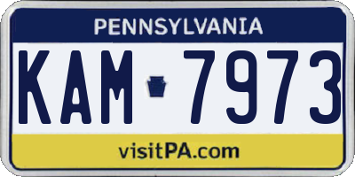 PA license plate KAM7973