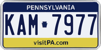 PA license plate KAM7977