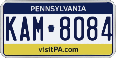 PA license plate KAM8084