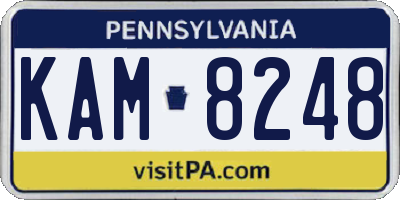 PA license plate KAM8248
