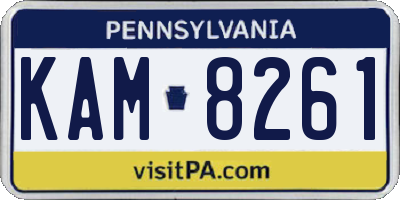 PA license plate KAM8261