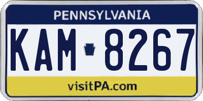 PA license plate KAM8267