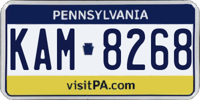 PA license plate KAM8268