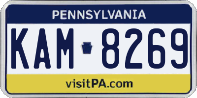 PA license plate KAM8269
