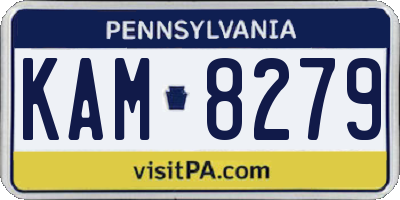 PA license plate KAM8279
