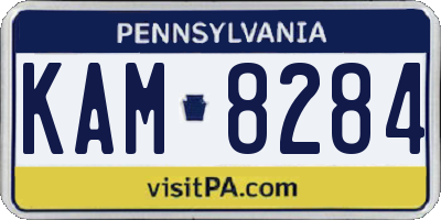PA license plate KAM8284