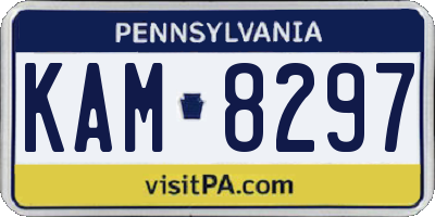 PA license plate KAM8297