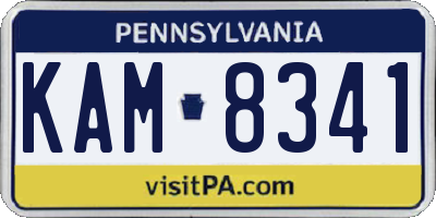 PA license plate KAM8341