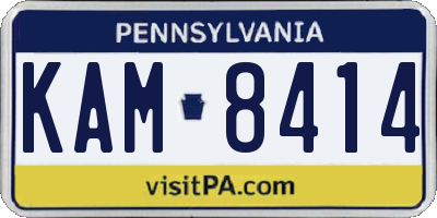 PA license plate KAM8414