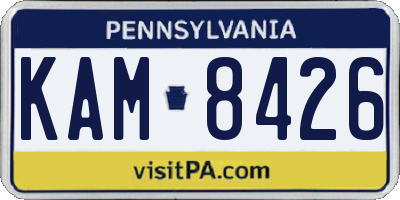 PA license plate KAM8426