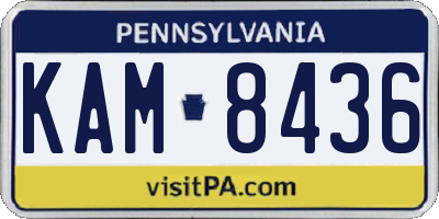 PA license plate KAM8436