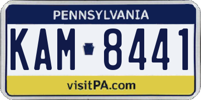 PA license plate KAM8441