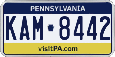 PA license plate KAM8442